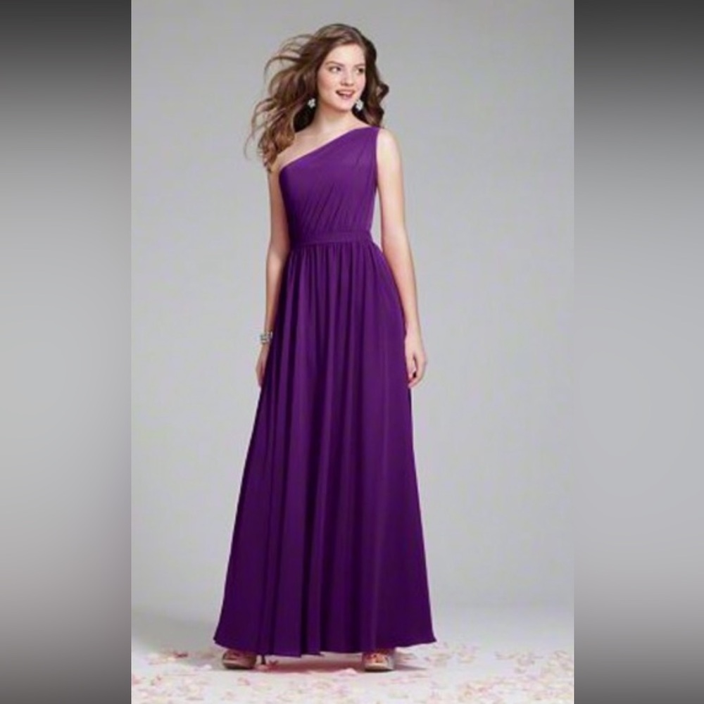 Alfred Angelo 7243 one shoulder Bridesmaids dress (Violet)